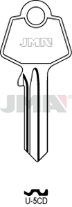 JMA U-5CD Cilindričan ključ (Silca UL050G / Errebi UD5D)