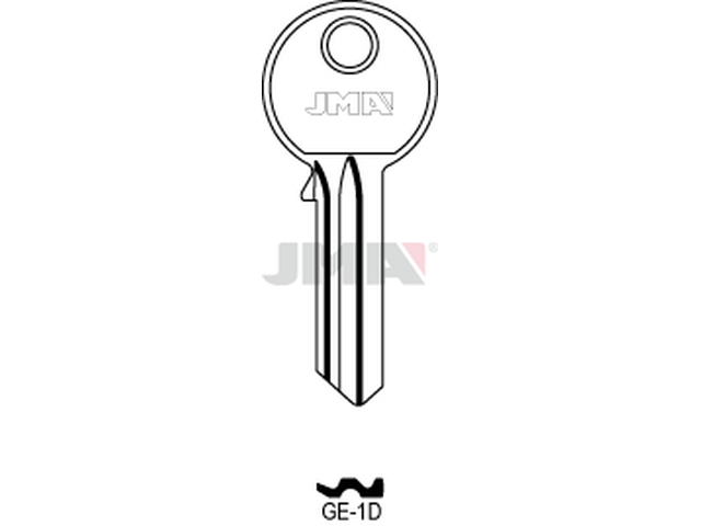 GE-1D Cilindričan ključ (Silca GE1, FK1, AB7, GE32 / Errebi GG5DN) 13104