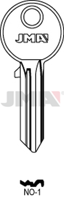 JMA NO-1 Cilindričan ključ (Silca TOP1R / Errebi AU44)