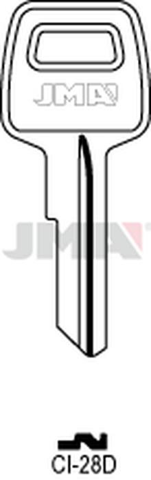 JMA CI-28D Cilindričan ključ (Silca CS10 / Errebi C4PP)