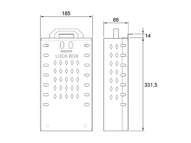 VERTICAL BOX 14 PADLOCKS 090545 Lockout kutija 14457