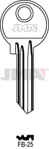 JMA FB-25 Cilindričan ključ (Silca FB12R / Errebi F2R)