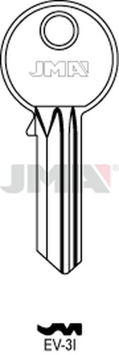 JMA EV-3I Cilindričan ključ (Silca EV4R / Errebi EV5S1)