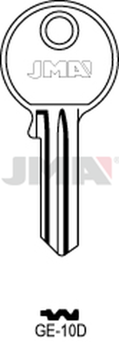 JMA GE-10D Cilindričan ključ (Silca GE118 / Errebi GG49)