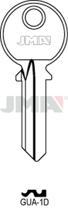 JMA GUA-1D Cilindričan ključ (Silca FB26 / Errebi GUA1)
