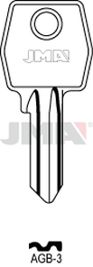 JMA AGB-3 Cilindričan ključ (Silca AGB2R / Errebi AGB4S)