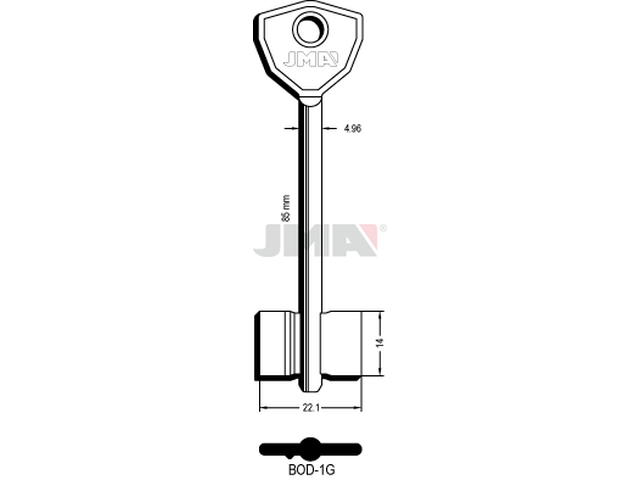 BOD-1G Kasa ključ (Silca 5BDE3 / Errebi 2BOD84) 12618