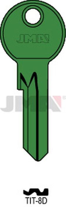 JMA TIT-8D VERDE Cilindričan ključ (Silca TN16X / Errebi SAT1)