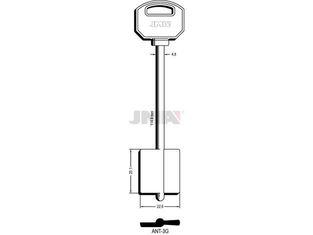 ANT-3G Kasa ključ (Silca ALLT / Errebi 2AN4N) 12540