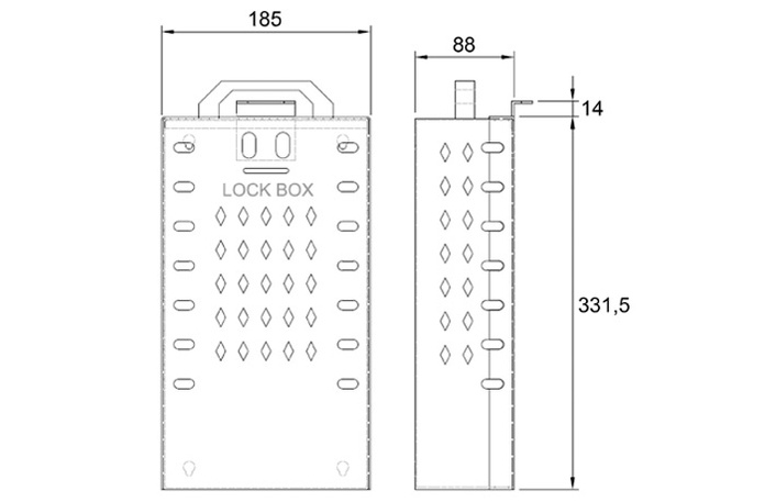 IFAM VERTICAL BOX 14 PADLOCKS 090545 Lockout kutija