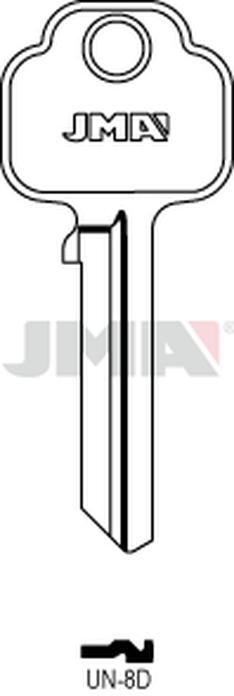 JMA UN-8D Cilindričan ključ (Silca UNI32 / Errebi UN25D)