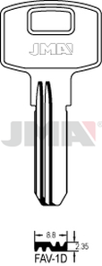JMA FAV-1D Specijalan ključ (Silca FVR2R / Errebi FAV1R)