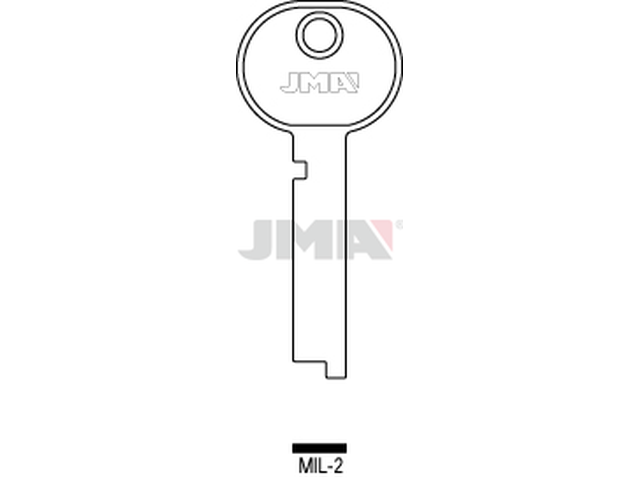 MIL-2 Cilindričan ključ (Silca MIS2 / Errebi MIL2) 14684