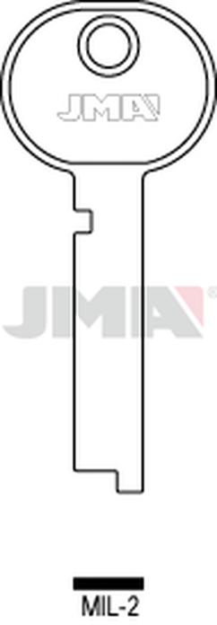 JMA MIL-2 Cilindričan ključ (Silca MIS2 / Errebi MIL2)