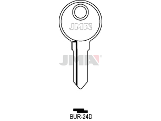 BUR-24D Cilindričan ključ (Silca BUR31R / Errebi BG47R) 12655