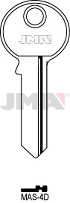 JMA MAS-4D Cilindričan ključ (Silca MS19 / Errebi M14)