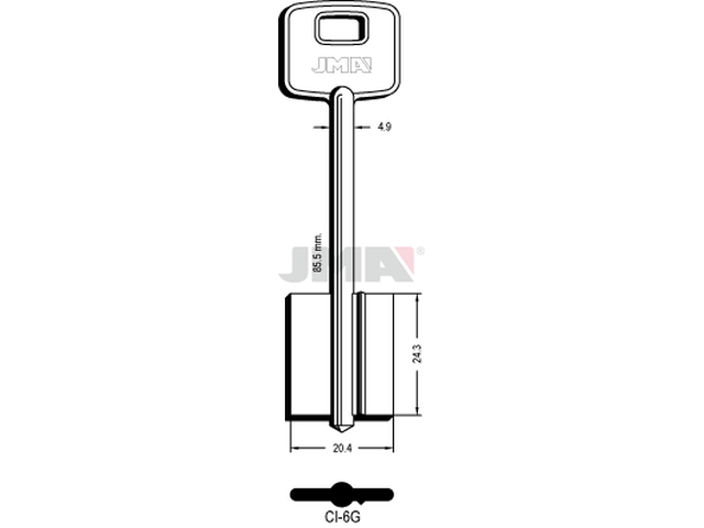 CI-6G Kasa ključ (Silca 5CS2 / Errebi 2CI4) 12738
