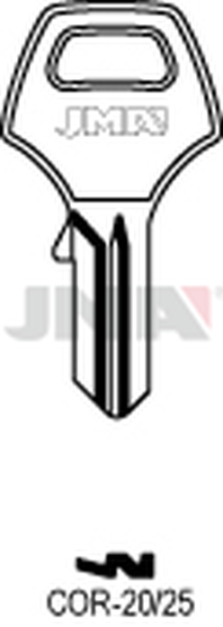 JMA COR-20-25 Cilindričan ključ (Silca CB9 / Errebi CO3PD)