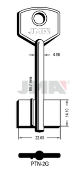 JMA PTN-2G Kasa ključ (Errebi 1PN1/Silca PO)