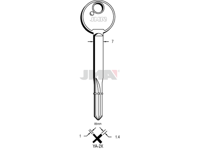 YA-2X Krstasti ključ (Silca XY2 / Errebi BYX85) 14102