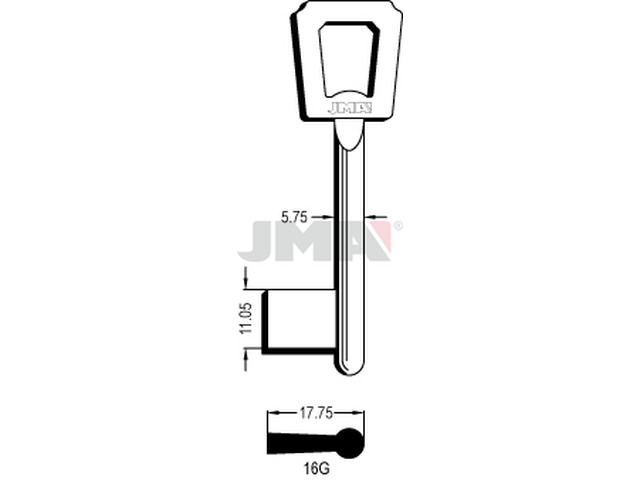 16G Kasa ključ (Errebi 50J16G) 12426