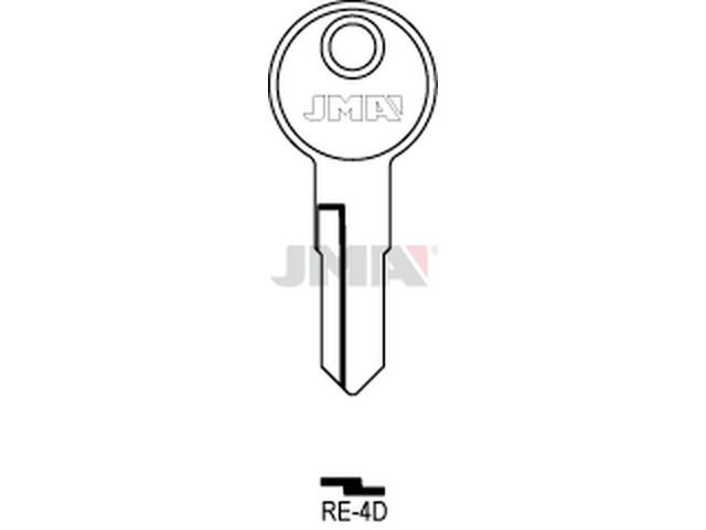 RE-4D Cilindričan ključ (Silca REN4R / Errebi RN4R) 13628