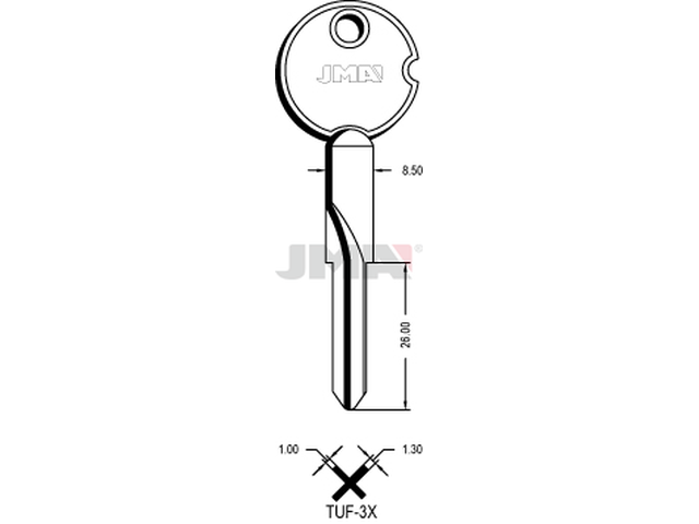 TUF-3X Krstasti ključ (Silca XTF3 / Errebi TFX3) 13978