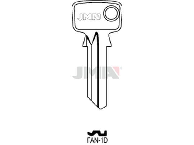 FAN-1D Cilindričan ključ (Silca FAN1 / Errebi FN5D) 12971