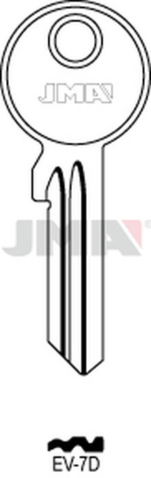 JMA EV-7D Cilindričan ključ (Silca EV3X / Errebi EV5D2)