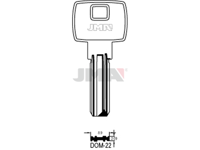 DOM-22 Specijalan ključ (Silca DM118, DM120 / Errebi DM82, DM82L) 12867