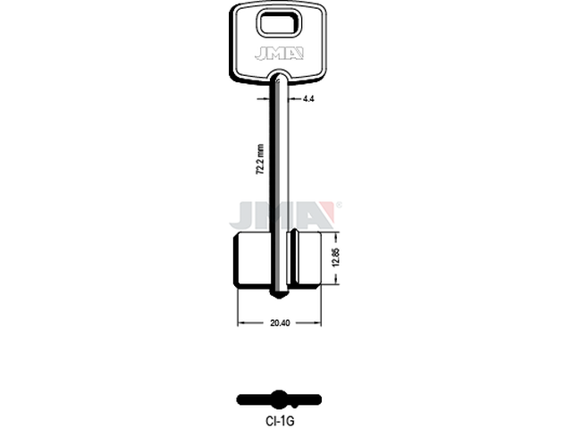 CI-1G Kasa ključ (Silca CS / Errebi 1CI1) 12708