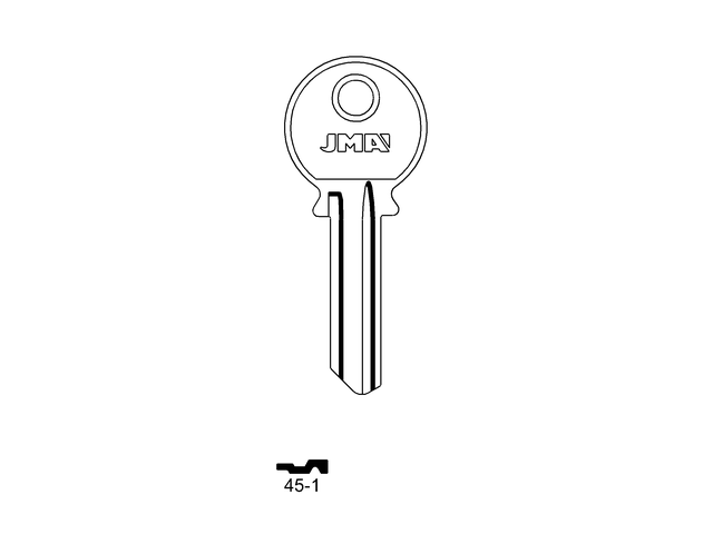 45-1 Cilindričan ključ (Silca RUS1R / Errebi KSP1S ) 12435