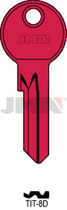 JMA TIT-8D ROJO Cilindričan ključ (Silca TN16X / Errebi SAT1)
