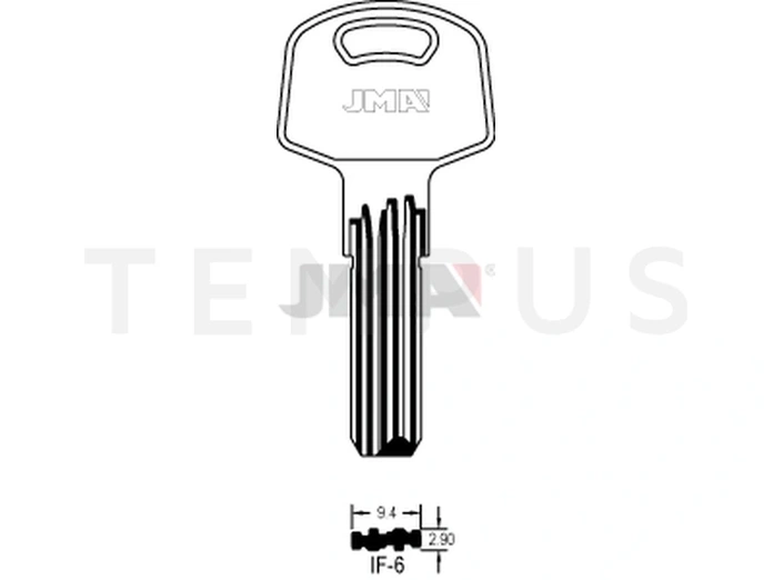 OSTALI IF-6 Specijalan ključ (Silca IF14 / Errebi IF12)