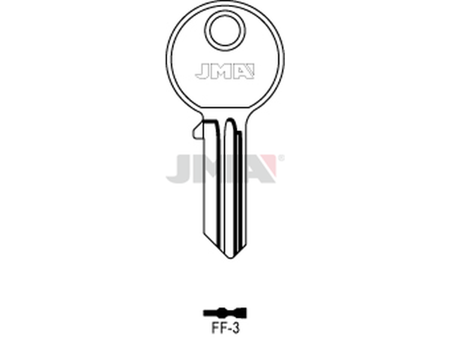 FF-3 Cilindričan ključ (Silca FF15 / Errebi FF12) 13031