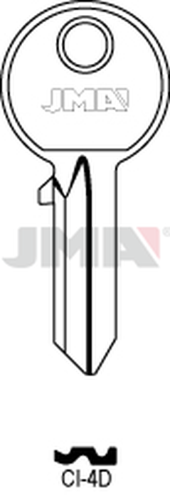 JMA CI-4D Cilindričan ključ (Silca CS204, CC3 / Errebi C4D, CC4D)