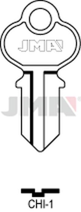 JMA CHI-1 Cilindričan ključ (Silca CH2 / Errebi CHI4)