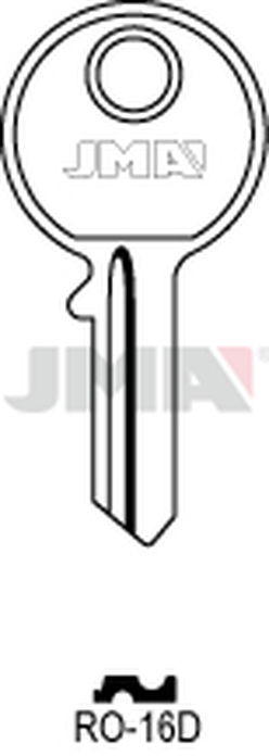 JMA RO-16D Cilindričan ključ (Silca RO21 / Errebi R12)