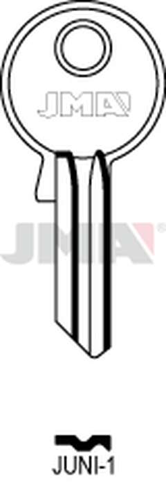 JMA JUNI-1 Cilindričan ključ (Silca JU1R / Errebi JN4R)