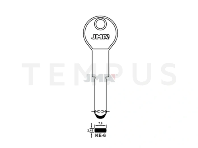 JMA KE-6 Specijalan ključ (Silca KE19 / Errebi KC5)