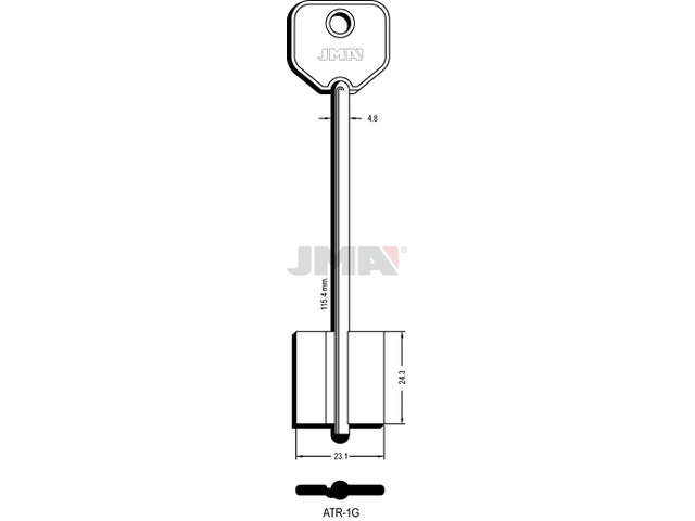 ATR-1G Kasa ključ (Silca 5AT9 / Errebi 2AT3) 12552