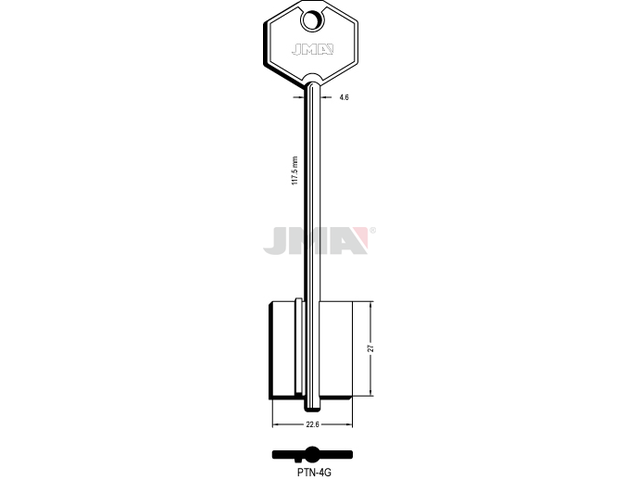 PTN-4G Kasa ključ (Silca PLL / Errebi 2PN4) 13621