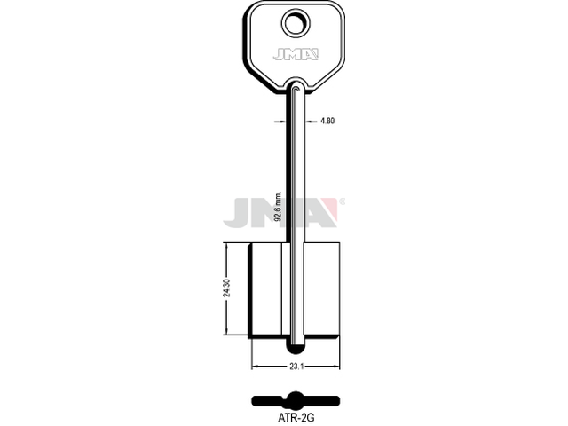 ATR-2G kl.1AT Kasa ključ (Silca 5AT1 / Errebi 2AT1) 12553