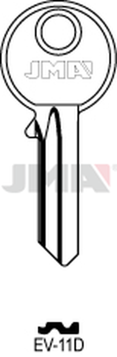 JMA EV-11D Cilindričan ključ (Silca EV8 / Errebi EV5PD)