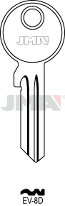 JMA EV-8D Cilindričan ključ (Silca EV4X / Errebi EV5D1)