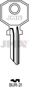 JMA BUR-2I Cilindričan ključ (Silca BUR2R / Errebi BG8R)