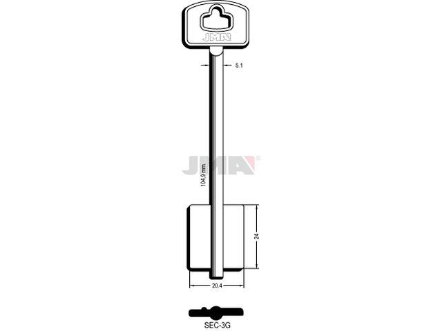 SEC-3G Kasa ključ (Silca 5SCM12 / Errebi 2SEM10) 13670