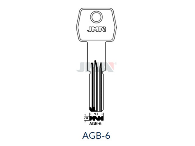 AGB-6 Specijalan ključ (Silca AGB8 / Errebi AGB9) 14975