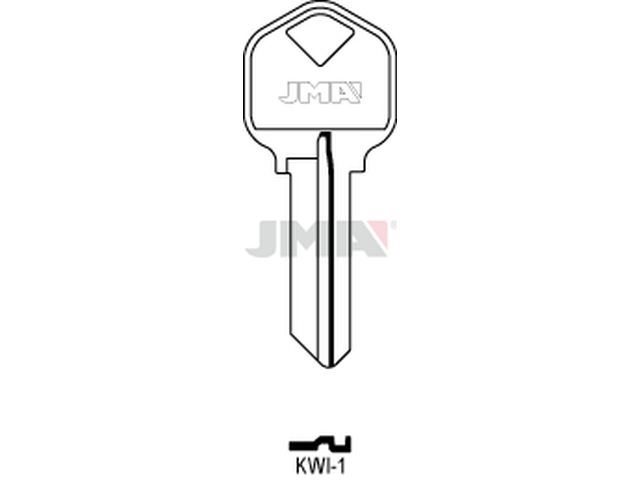 KWI-1 Cilindričan ključ (Silca KS1FT, KS1 / Errebi KT1) 13334
