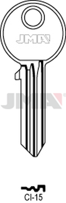 JMA CI-15 Cilindričan ključ (Silca CS38R / Errebi C16R)